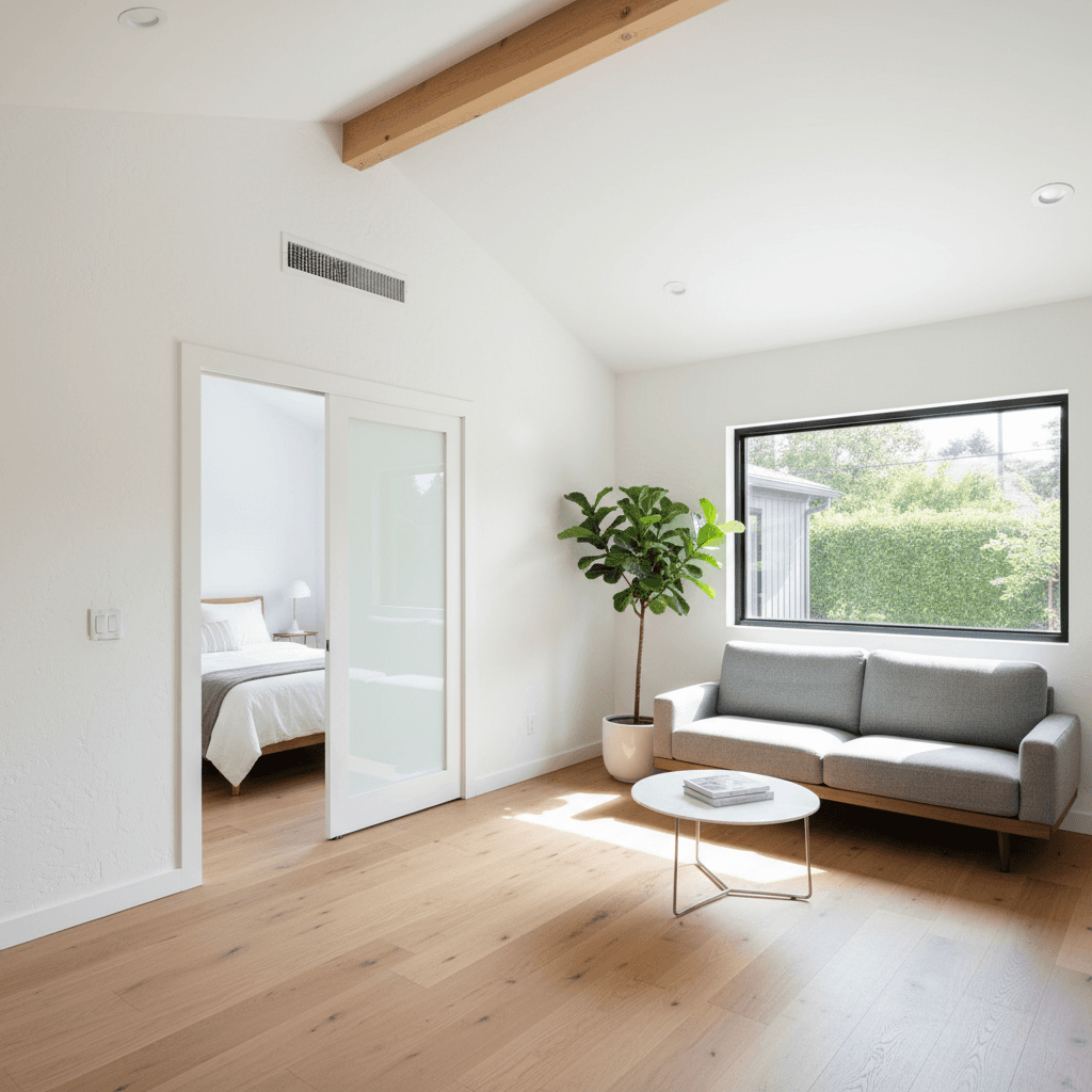 Finished I-ADU interior living space