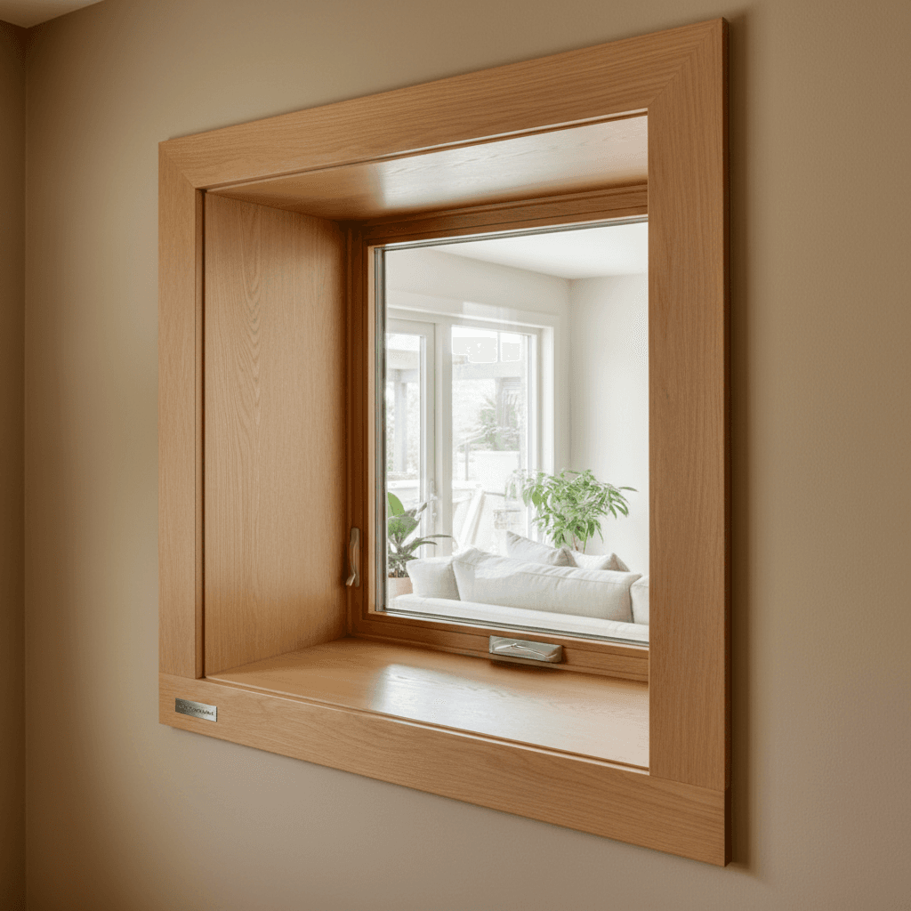Interior view of properly installed egress window in I-ADU