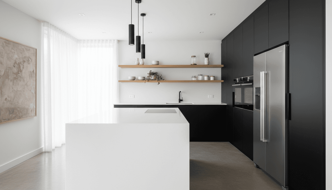 Completed kitchen renovation with modern finishes