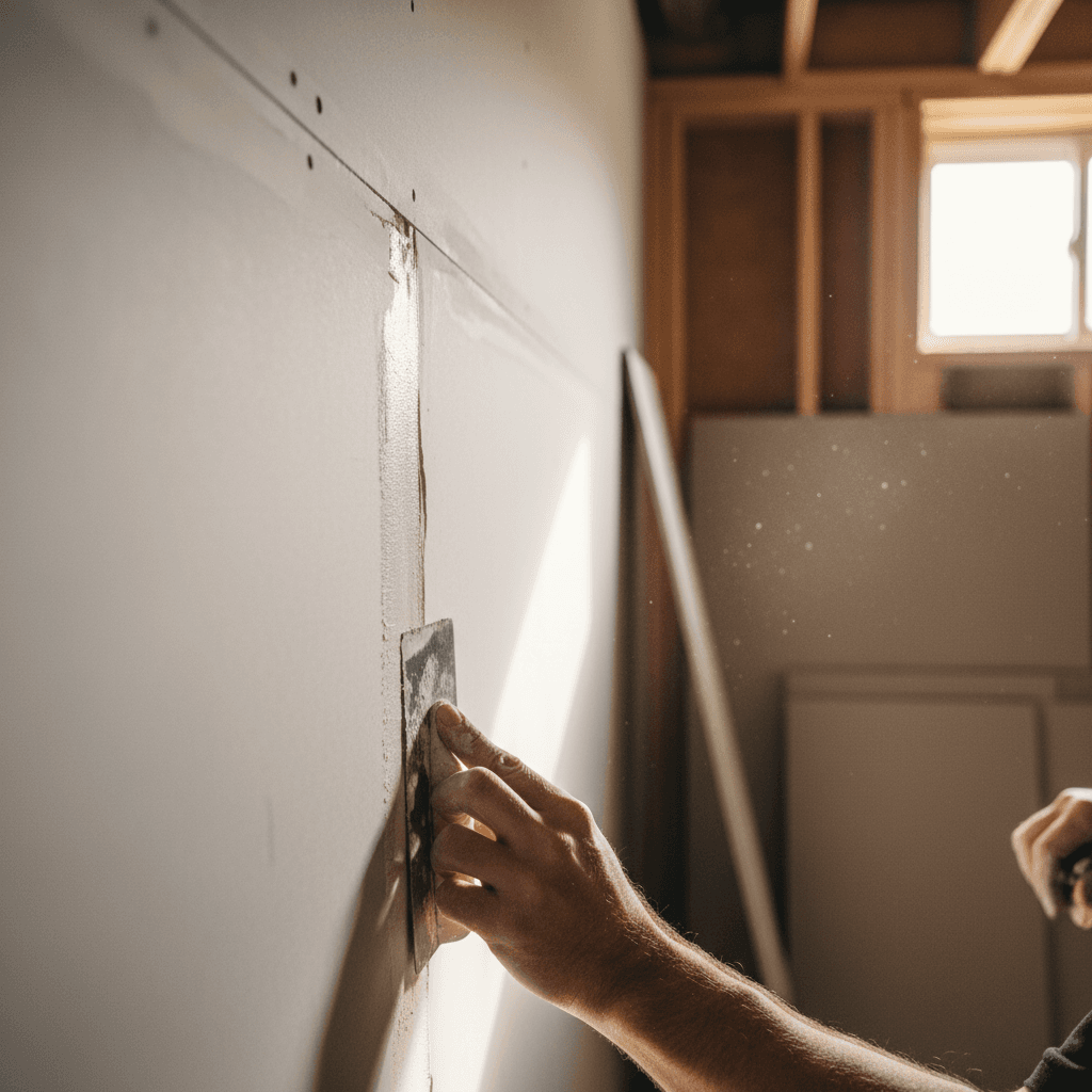 Finished basement construction details with professional framing